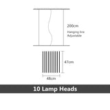 ChandeliersDecor.com-Kitchen Island-Nordic LED Chandelier - BlackWhite Pendant Office Lighting
