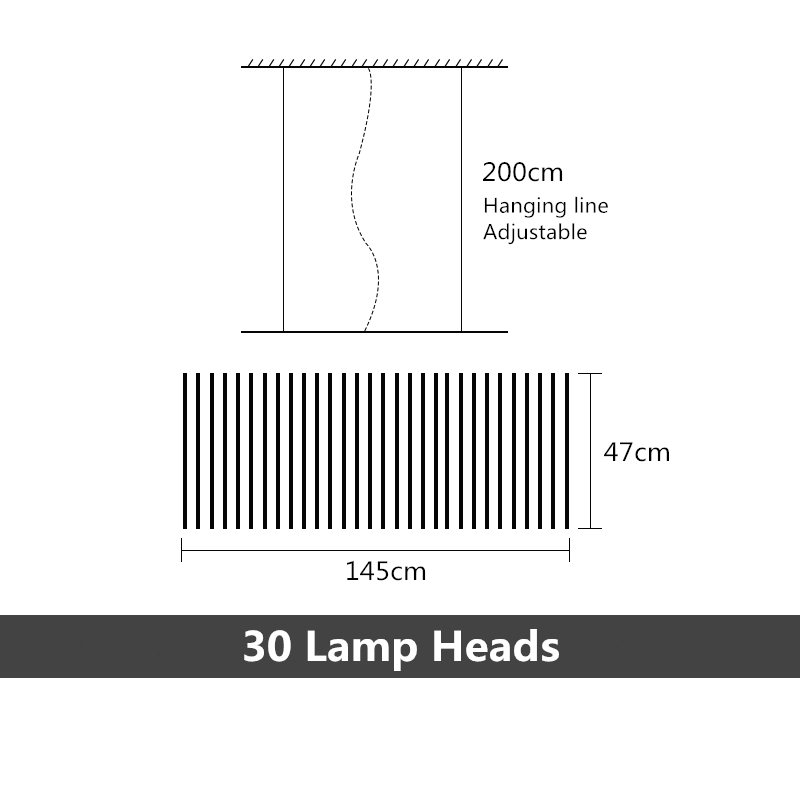ChandeliersDecor.com-Kitchen Island-Nordic LED Chandelier - BlackWhite Pendant Office Lighting