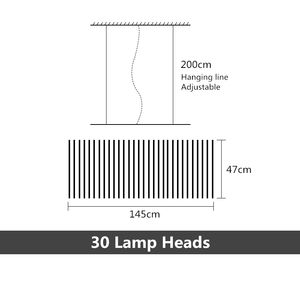 ChandeliersDecor.com-Kitchen Island-Nordic LED Chandelier - BlackWhite Pendant Office Lighting