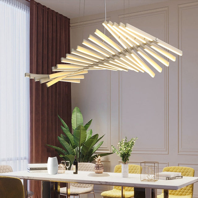 ChandeliersDecor.com-Kitchen Island-Nordic LED Chandelier - BlackWhite Pendant Office Lighting