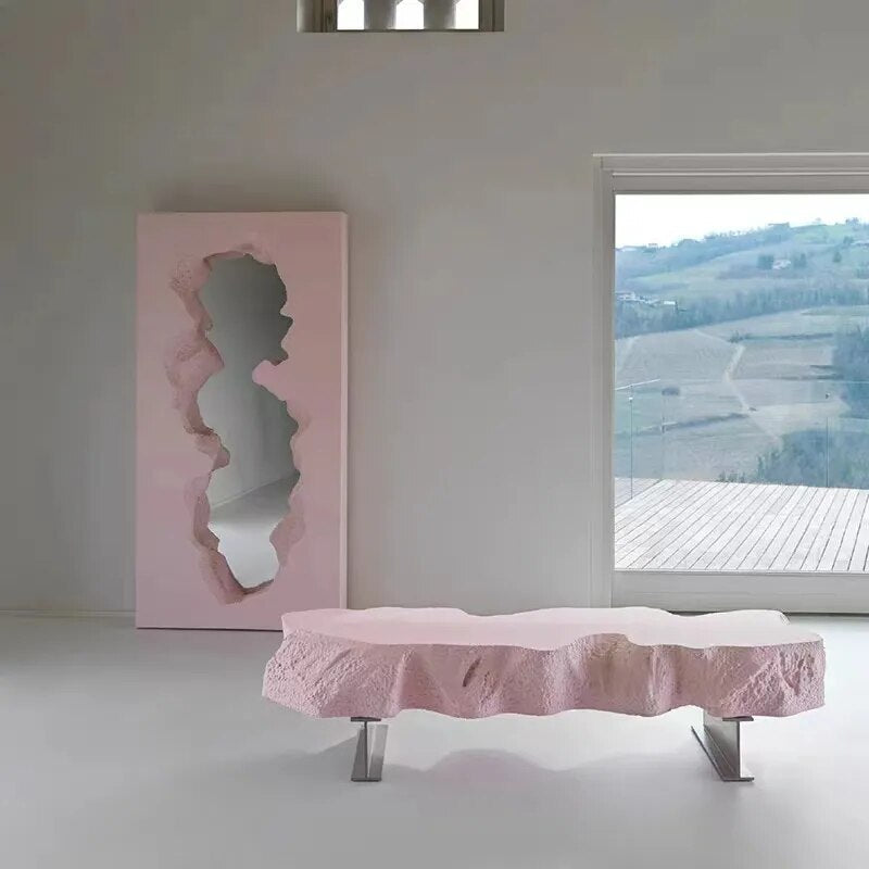 ChandeliersDecor.com-Coffee Tables-Nordic Modern Minimalist Glass Fiber-Reinforced Plastic Coffee Table