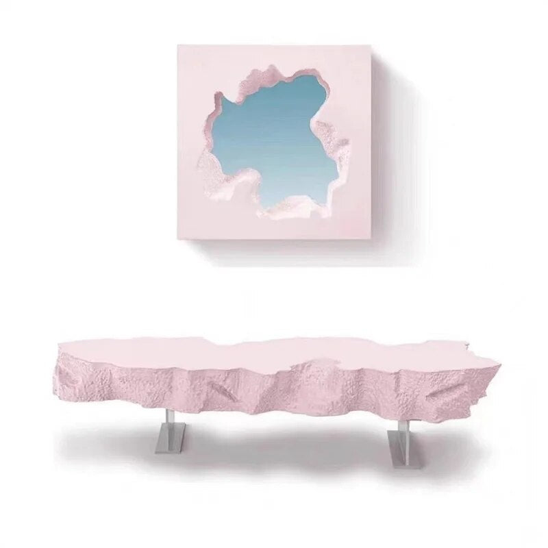 ChandeliersDecor.com-Coffee Tables-Nordic Modern Minimalist Glass Fiber-Reinforced Plastic Coffee Table