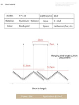ChandeliersDecor.com-Kitchen Island-Nordic Pendant Light Art Line LED Hanging Lamp