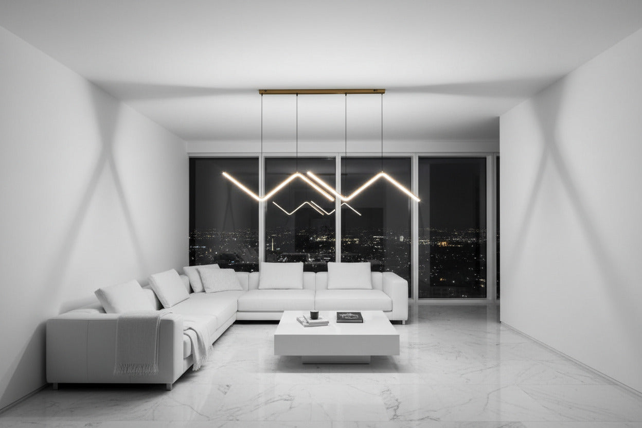 ChandeliersDecor.com-Kitchen Island-Nordic Pendant Light Art Line LED Hanging Lamp