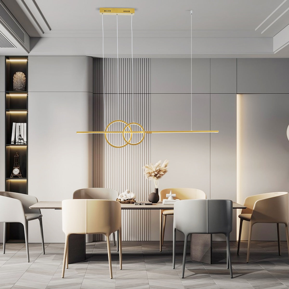 ChandeliersDecor.com-Kitchen Island-Nordic Simple LED Chandelier for Kitchen Dining Room Hanging Lamp
