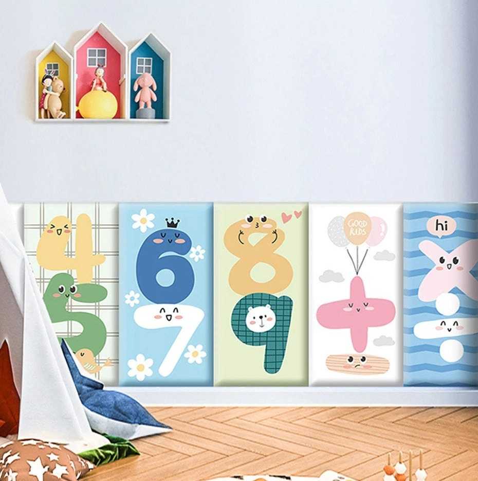 ChandeliersDecor.com-Padded Walls-Number Fun Kids Wall Padded Safety Cushions Set