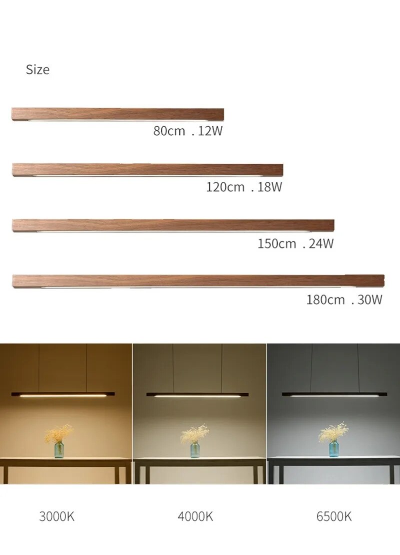 ChandeliersDecor.com-Kitchen Island-Oak Wood Ceiling Bar Wooden LED Pendant Light