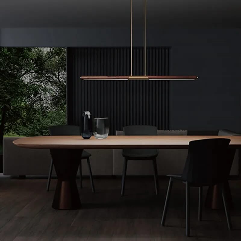 Oak Wood Kitchen Island LED Light Bar-ChandeliersDecor.com