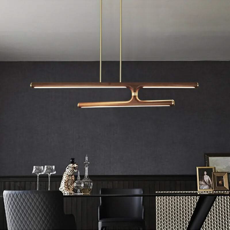 Oak Wood Kitchen Island LED Light Bar-ChandeliersDecor.com
