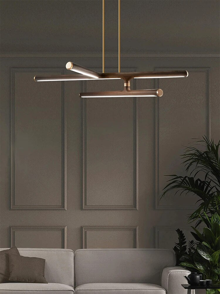 ChandeliersDecor.com-Kitchen Island-Oak Wood Kitchen Island LED Light Bar