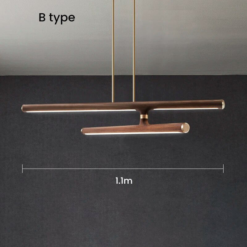 ChandeliersDecor.com-Kitchen Island-Oak Wood Kitchen Island LED Light Bar