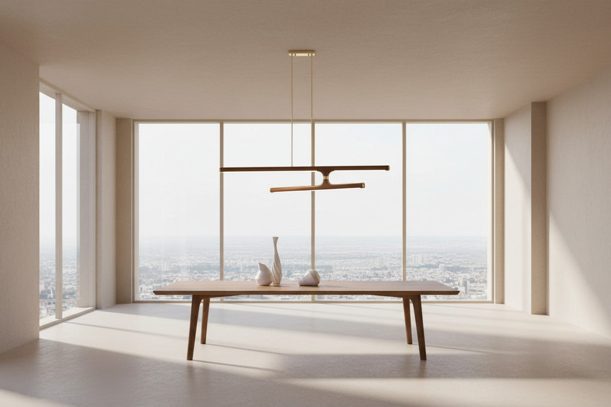 Oak Wood Kitchen Island LED Light Bar-ChandeliersDecor.com