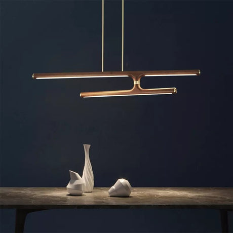 ChandeliersDecor.com-Kitchen Island-Oak Wood Kitchen Island LED Light Bar