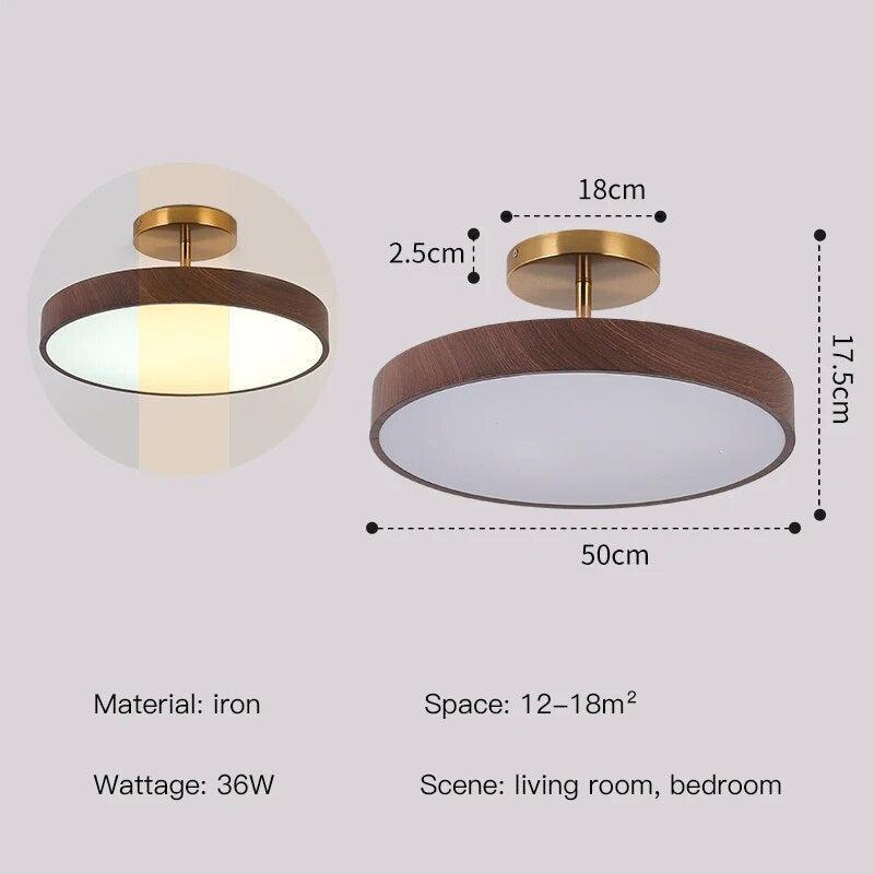 ChandeliersDecor.com-Ceiling Chandelier-Oak Wood Pendant Ceiling Light