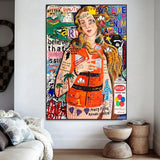 ChandeliersDecor.com-Wall Posters-Ocean Venus Graffiti Art Canvas Wall Art