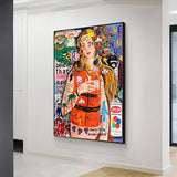 ChandeliersDecor.com-Wall Posters-Ocean Venus Graffiti Art Canvas Wall Art