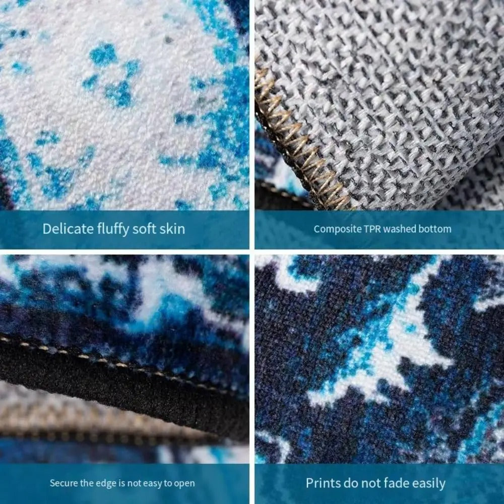 ChandeliersDecor.com-Rugs & Carpets-Ocean Wave Blue Lines Rug