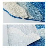 ChandeliersDecor.com-Rugs & Carpets-Ocean Wave Fluffy Blue Lines Rug