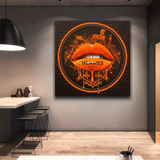 ChandeliersDecor.com-Wall Posters-Orange Lips Canvas Wall Art