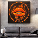 ChandeliersDecor.com-Wall Posters-Orange Lips Canvas Wall Art