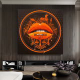 ChandeliersDecor.com-Wall Posters-Orange Lips Canvas Wall Art