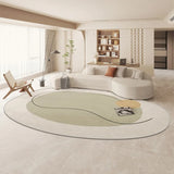 ChandeliersDecor.com-Rugs & Carpets-Oval Matisse Crystal Velvet Abstract Dot Linear Black Rug