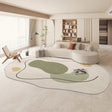 ChandeliersDecor.com-Rugs & Carpets-Oval Matisse Crystal Velvet Abstract Green Rug