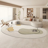 ChandeliersDecor.com-Rugs & Carpets-Oval Matisse Crystal Velvet Abstract Greyish Linear Rug