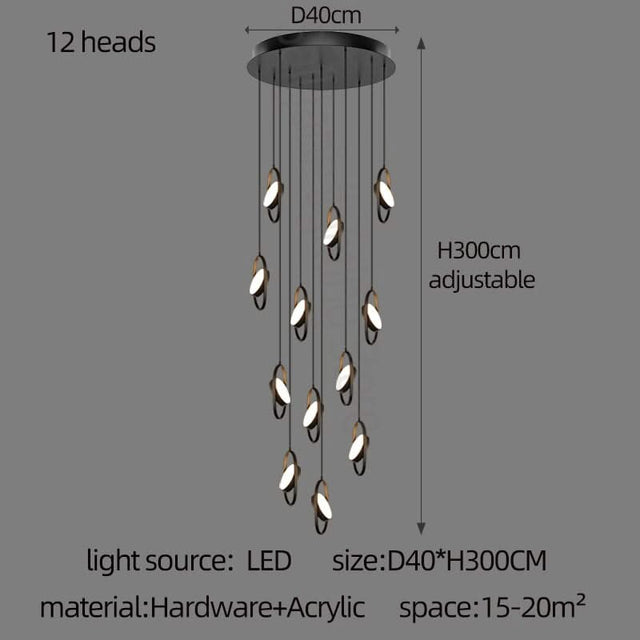 Oval Ring Pendant Chandelier - Exquisite Lighting Fixture-ChandeliersDecor.com