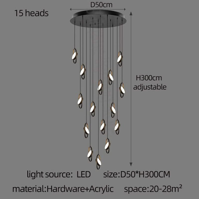 Oval Ring Pendant Chandelier - Exquisite Lighting Fixture-ChandeliersDecor.com