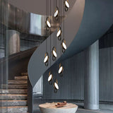 ChandeliersDecor.com-Staircase Chandelier-Oval Ring Pendant Chandelier - Exquisite Lighting Fixture