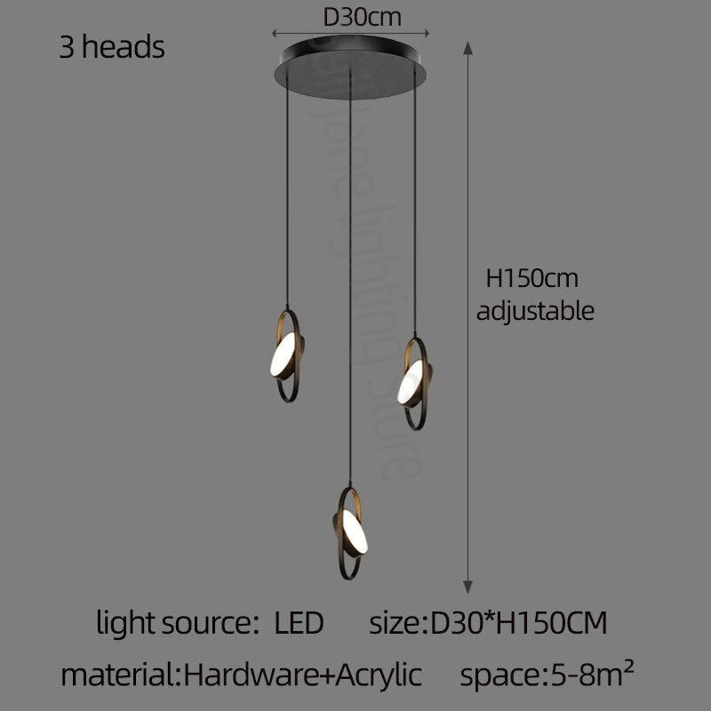 ChandeliersDecor.com-Staircase Chandelier-Oval Ring Pendant Chandelier - Exquisite Lighting Fixture