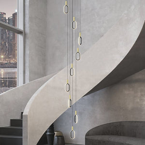 ChandeliersDecor.com-Staircase Chandelier-Oval Staircase Chandelier: Illuminate Your Stairs
