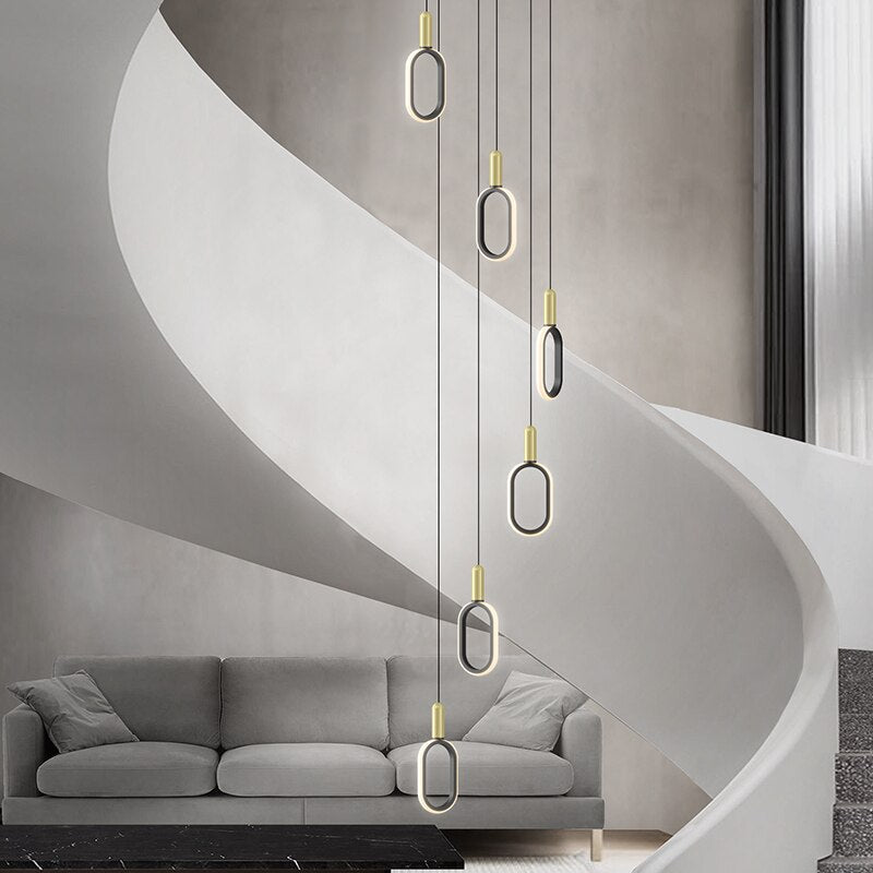 ChandeliersDecor.com-Staircase Chandelier-Oval Staircase Chandelier: Illuminate Your Stairs