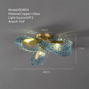 ChandeliersDecor.com-Chandeliers-Peacock Blue Glass Chandelier: Stunning Lighting Fixtures