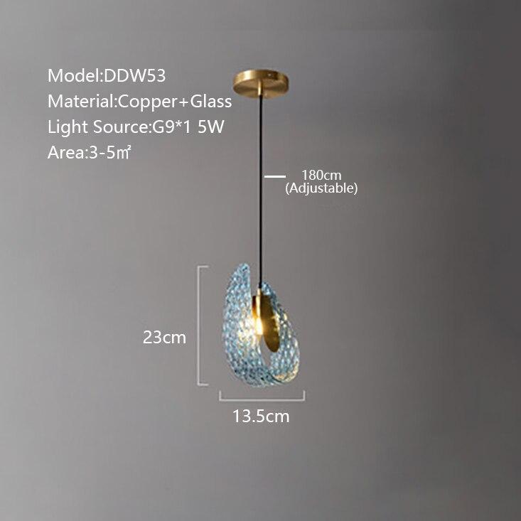 ChandeliersDecor.com-Chandeliers-Peacock Blue Glass Chandelier: Stunning Lighting Fixtures