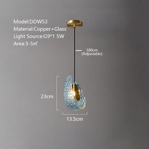 ChandeliersDecor.com-Chandeliers-Peacock Blue Glass Chandelier: Stunning Lighting Fixtures