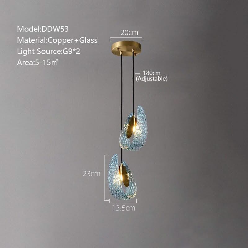ChandeliersDecor.com-Chandeliers-Peacock Blue Glass Chandelier: Stunning Lighting Fixtures