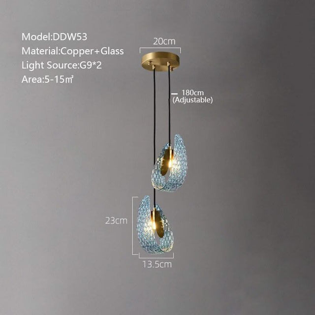 ChandeliersDecor.com-Chandeliers-Peacock Blue Glass Chandelier: Stunning Lighting Fixtures