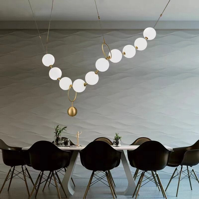 ChandeliersDecor.com-Chandeliers-Pearl Globe Chandelier: Exquisite Lighting Fixture