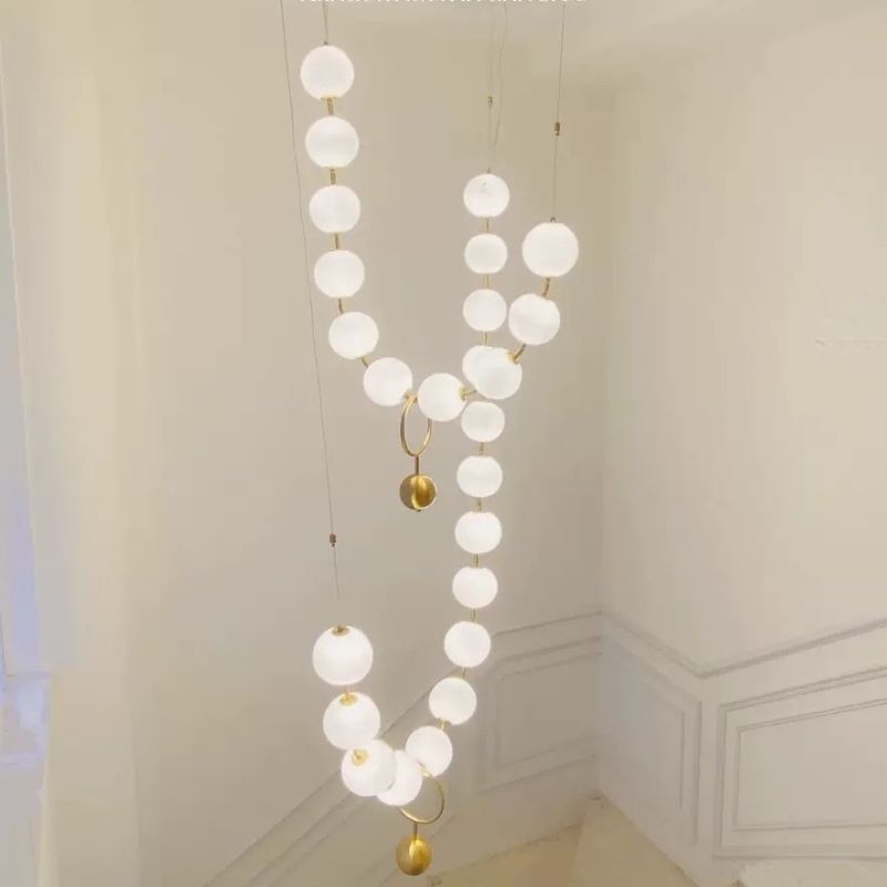 ChandeliersDecor.com-Chandeliers-Pearl Globe Chandelier: Exquisite Lighting Fixture