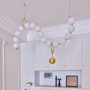 ChandeliersDecor.com-Chandeliers-Pearl Globe Chandelier: Exquisite Lighting Fixture