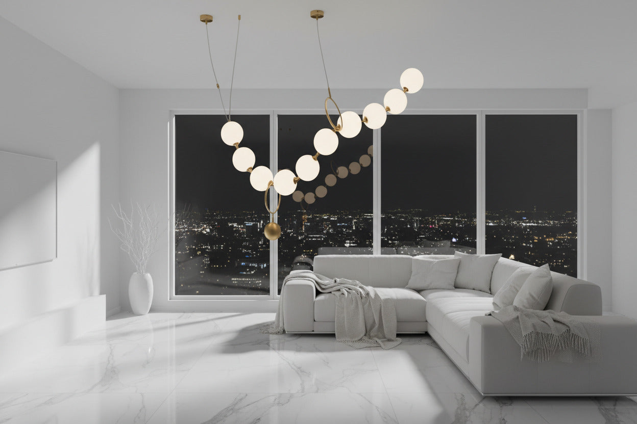 Pearl Globe Chandelier: Exquisite Lighting Fixture-ChandeliersDecor.com
