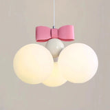 ChandeliersDecor.com-Kids Room Nursery Lighting-Pink Bow Princess Room Chandelier Light - Elegance Illuminated in Every Detail