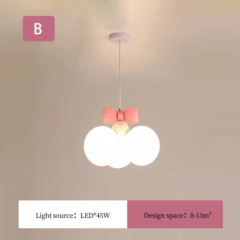 ChandeliersDecor.com-Kids Room Nursery Lighting-Pink Bow Princess Room Chandelier Light - Elegance Illuminated in Every Detail