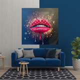 ChandeliersDecor.com-Wall Posters-Pink Lips Graffiti Canvas Wall Art
