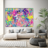 ChandeliersDecor.com-Wall Posters-Pink Panther Canvas Wall Art - Vibrant and Creative Décor