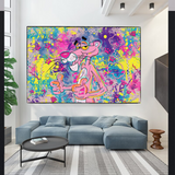 ChandeliersDecor.com-Wall Posters-Pink Panther Canvas Wall Art - Vibrant and Creative Décor
