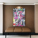 ChandeliersDecor.com-Wall Posters-Pink Panther Extra Go Canvas Wall Art