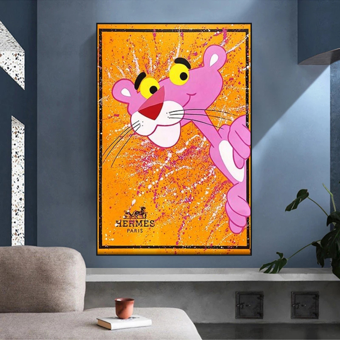 ChandeliersDecor.com-Wall Posters-Pink Panther hermes Poster: Stunning Artwork for Sale